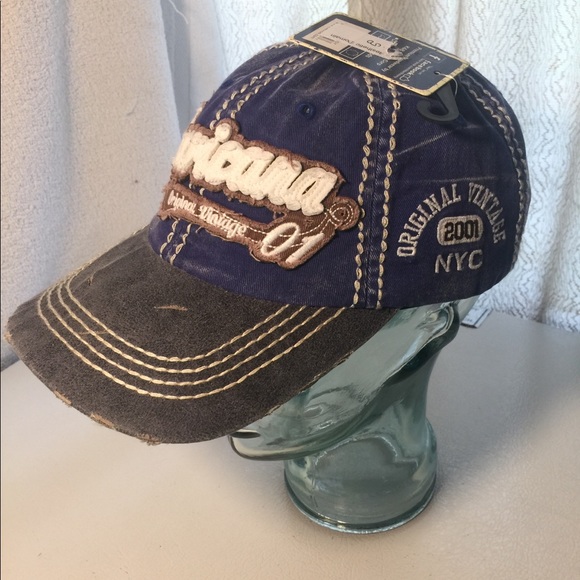 Royal Blue "Americana" Cap w/ White Stitching - Picture 10 of 11